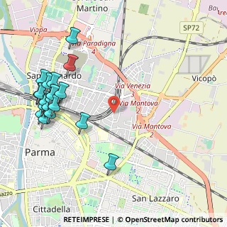 Mappa Via Cocconi Ildebrando, 43122 Parma PR, Italia (1.2895)