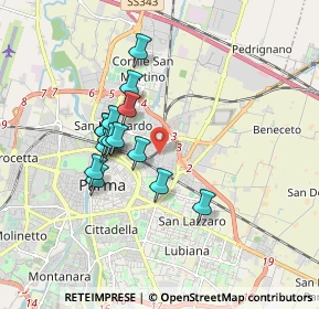 Mappa Via Cocconi Ildebrando, 43122 Parma PR, Italia (1.48267)