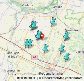 Mappa Via S. Savino, 42024 Castelnovo di Sotto RE, Italia (5.94286)