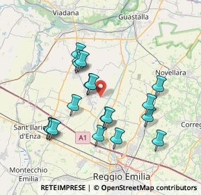 Mappa Via S. Savino, 42024 Castelnovo di Sotto RE, Italia (7.025)