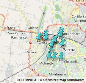 Mappa Via Federico II, 43126 Parma PR, Italia (1.20786)