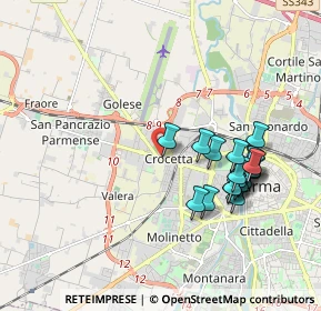 Mappa Via Federico II, 43126 Parma PR, Italia (1.8855)