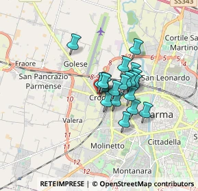 Mappa Via Federico II, 43126 Parma PR, Italia (1.039)