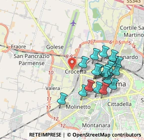 Mappa Via Federico II, 43126 Parma PR, Italia (1.804)
