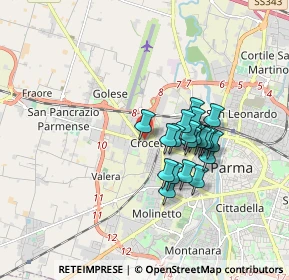 Mappa Via Federico II, 43126 Parma PR, Italia (1.359)