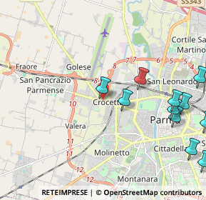 Mappa Via Federico II, 43126 Parma PR, Italia (2.70909)