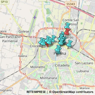 Mappa Viale Pasini, 43125 Parma PR, Italia (1.09059)