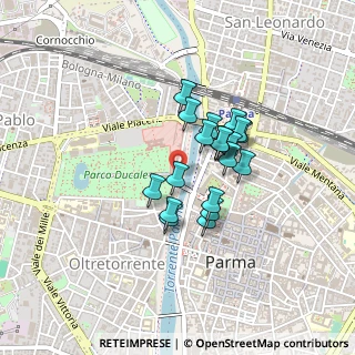 Mappa Strada Fonderie, 43125 Parma PR, Italia (0.307)