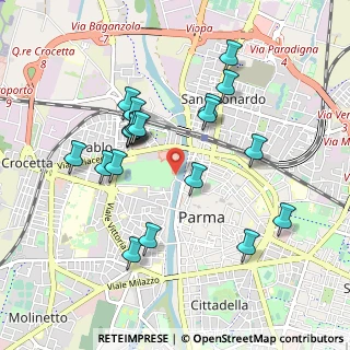 Mappa Strada Fonderie, 43125 Parma PR, Italia (0.9185)