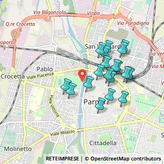 Mappa Strada Fonderie, 43125 Parma PR, Italia (0.8445)