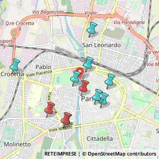 Mappa Strada Fonderie, 43125 Parma PR, Italia (0.97727)
