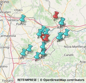 Mappa Via Borgata Serra di Costa, 14015 San Damiano D'asti AT, Italia (11.37444)