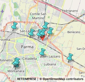 Mappa Via Laudedeo Testi, 43122 Parma PR, Italia (1.99455)