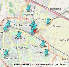 Mappa Via Arturo Scotti, 43122 Parma PR, Italia (2.11273)