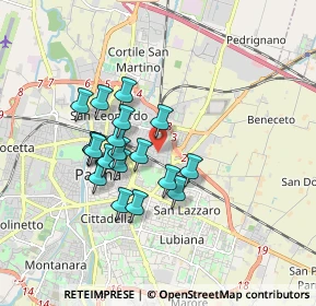Mappa Via Testi Laudeo, 43122 Parma PR, Italia (1.44474)