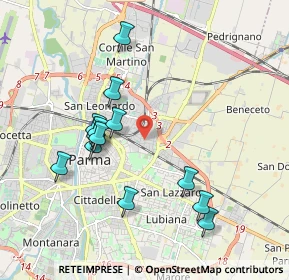 Mappa Via Testi Laudeo, 43122 Parma PR, Italia (1.89154)