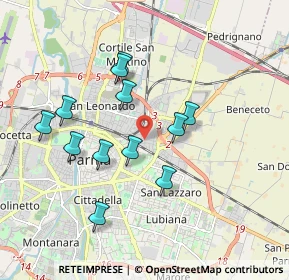Mappa Via Testi Laudeo, 43122 Parma PR, Italia (1.7025)