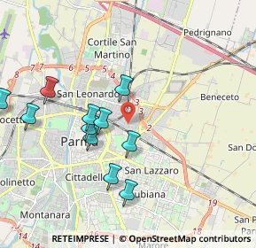 Mappa Via Testi Laudeo, 43122 Parma PR, Italia (1.95364)