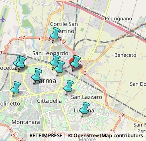 Mappa Via G. Tartini, 43122 Parma PR, Italia (1.91769)