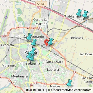 Mappa Via Testi Laudeo, 43122 Parma PR, Italia (2.80091)