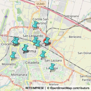 Mappa Via Giuseppe Tartini, 43122 Parma PR, Italia (1.91769)