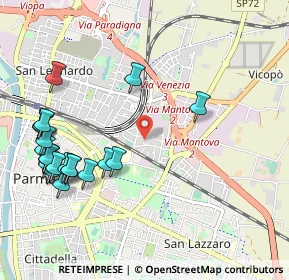 Mappa Via Testi Laudeo, 43122 Parma PR, Italia (1.247)