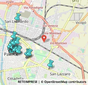 Mappa Via Testi Laudeo, 43122 Parma PR, Italia (1.398)