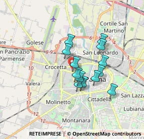 Mappa Via Sette Martiri, 43126 Parma PR, Italia (1.3)