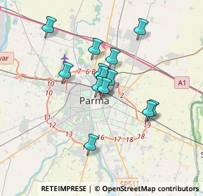 Mappa Borgo delle Colonne, 43121 Parma PR, Italia (2.73538)