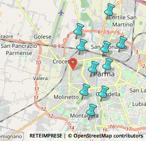 Mappa Via Abbeveratoia, 43100 Parma PR, Italia (2.22091)