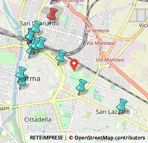 Mappa Via Toscana, 43122 Parma PR, Italia (1.28571)