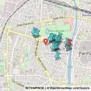 Mappa Via Antonio Cocconcelli, 43125 Parma PR, Italia (0.303)