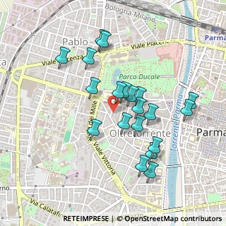 Mappa Via Benedetto Antelami, 43125 Parma PR, Italia (0.4315)