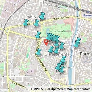 Mappa Via Antonio Cocconcelli, 43125 Parma PR, Italia (0.4315)
