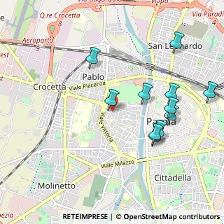 Mappa Via Benedetto Antelami, 43125 Parma PR, Italia (1.04091)