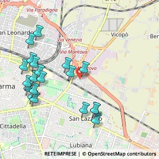 Mappa Via Crisopoli, 43123 Parma PR, Italia (1.2055)