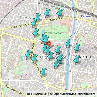 Mappa Strada Massimo D'Azeglio, 43125 Parma PR, Italia (0.446)