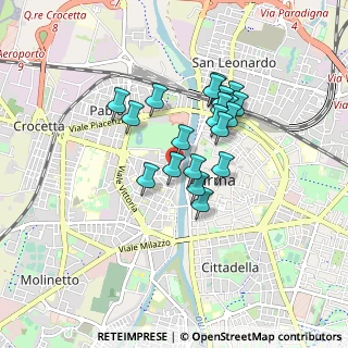 Mappa Piazza Filippo Corridoni, 43125 Parma PR, Italia (0.6785)