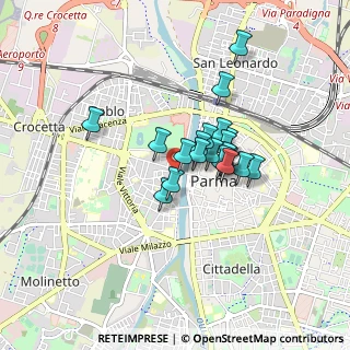 Mappa Piazza Filippo Corridoni, 43125 Parma PR, Italia (0.591)