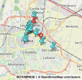 Mappa Via Lazio, 43122 Parma PR, Italia (1.41429)