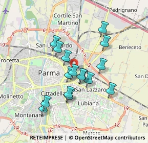Mappa Via Lazio, 43122 Parma PR, Italia (1.505)