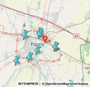 Mappa Via Lazio, 43122 Parma PR, Italia (4.72909)