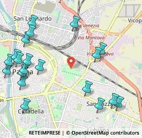 Mappa Via Lazio, 43122 Parma PR, Italia (1.3775)