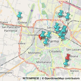 Mappa Via Leporati, 43125 Parma PR, Italia (2.13667)