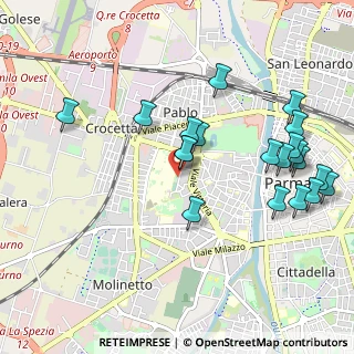 Mappa Via Leporati, 43125 Parma PR, Italia (1.107)