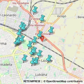 Mappa Via Beato Angelico, 43123 Parma PR, Italia (1.0615)