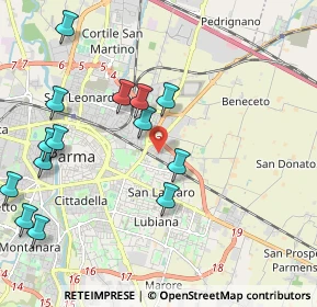 Mappa Via Beato Angelico, 43123 Parma PR, Italia (2.36786)