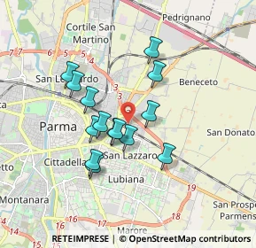 Mappa Via Beato Angelico, 43123 Parma PR, Italia (1.43714)