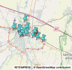 Mappa Via da Erba Edoari Mario, 43123 Parma PR, Italia (2.73)