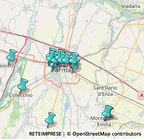 Mappa Via da Erba Edoari Mario, 43123 Parma PR, Italia (6.544)